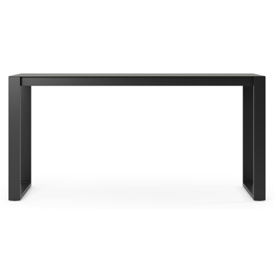 Verato bartafel in zwart aluminium en volkeramiek calatorao - L 220 x B 70 x H 106 cm