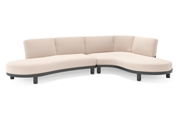 Chaise longue links + 2-zit organisch