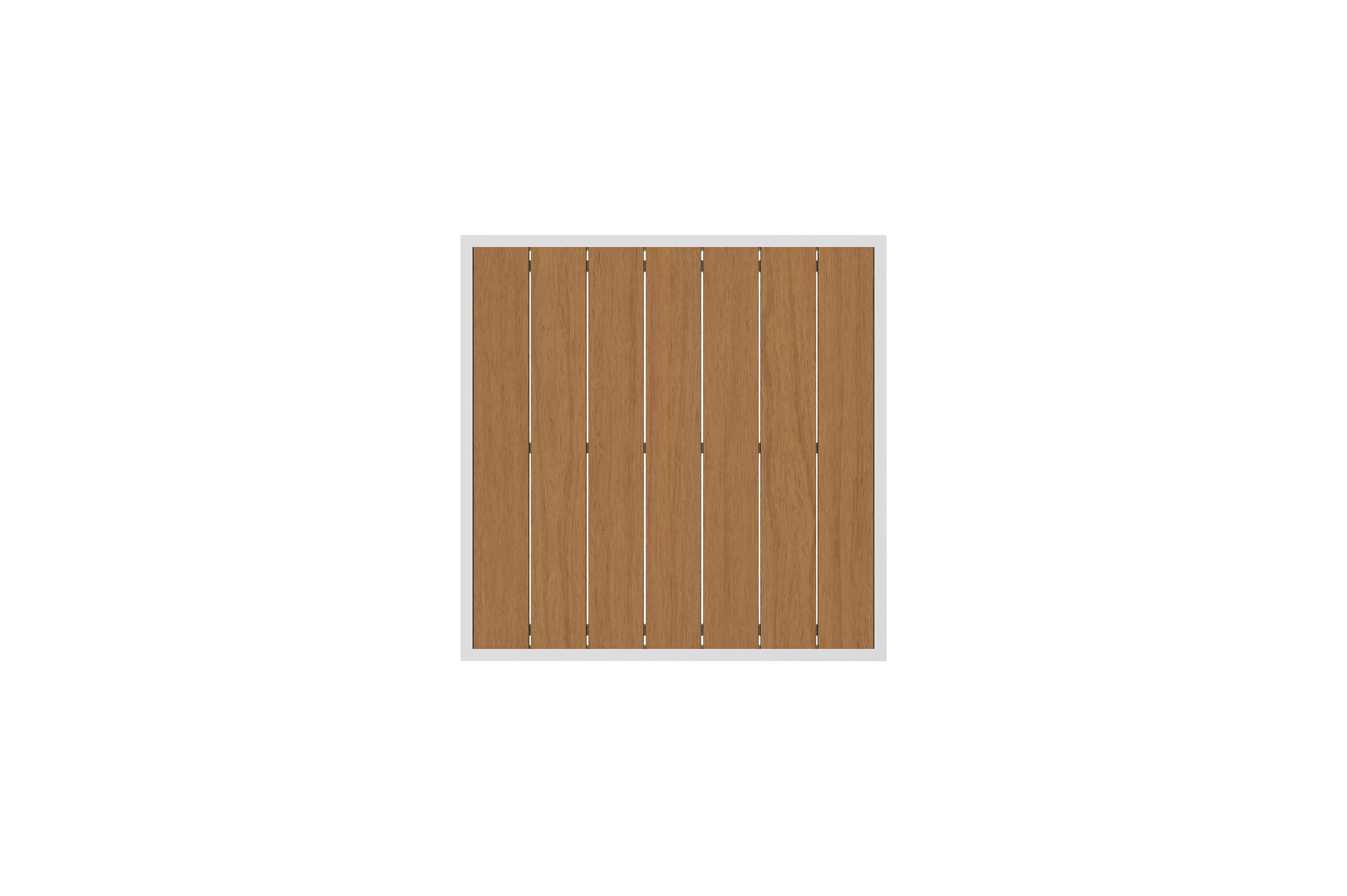 Caldela loungetafel in wit aluminium en polywood - L 70 x B 70 x H 30.5 cm