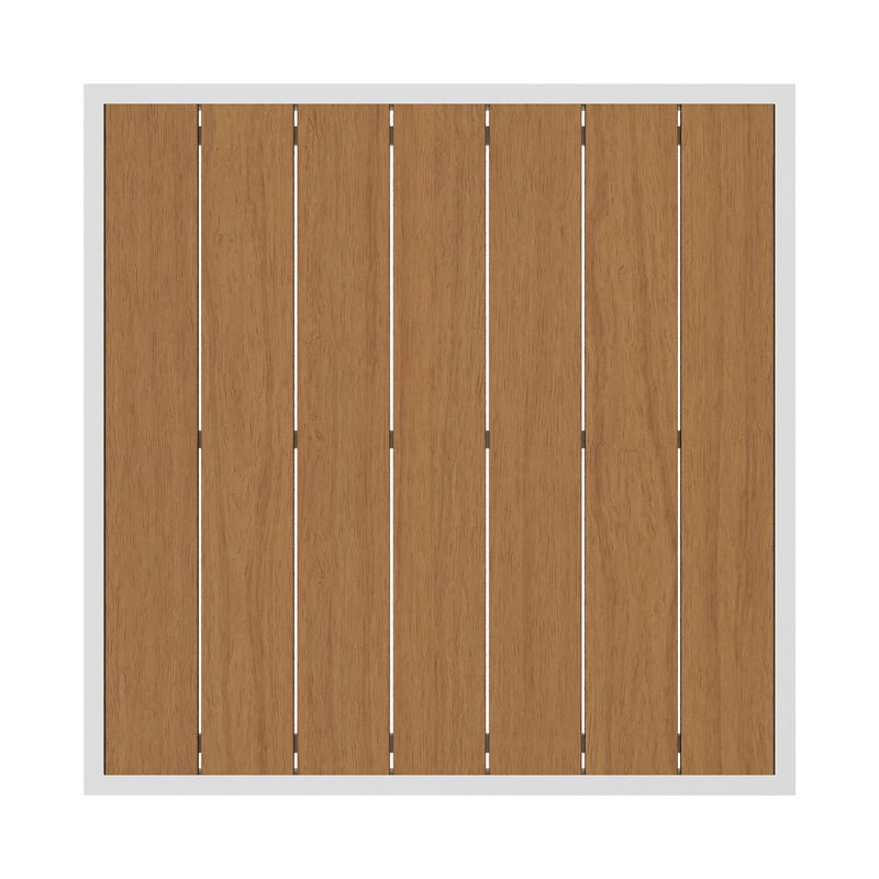 Caldela loungetafel in wit aluminium en polywood - L 70 x B 70 x H 30.5 cm