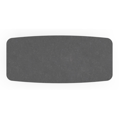 Table de jardin Pagino en aluminium noir et céramique pleine pierre bleue - Lg 255 x Larg. 115 x H 74 cm