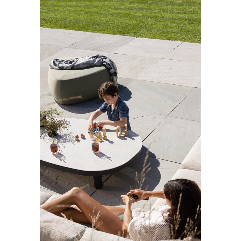 Donato loungetafel in zwart aluminium