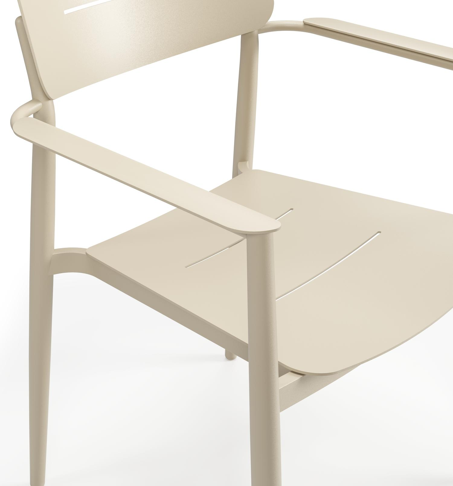 Cosa tuinstoel in beige aluminium