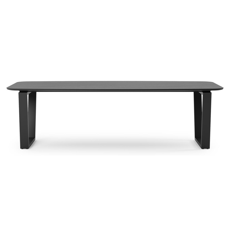 Pagino tuintafel in zwart aluminium en volkeramiek basalt black - L 255 x B 115 x H 74 cm