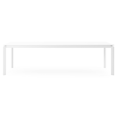 Cirello tuintafel in wit aluminium en volkeramiek arctic white - L 280 x B 110 x H 75 cm