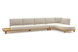 Chaise longue links + 3-zit