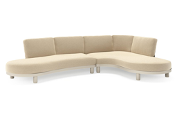 Chaise longue links + 2-zit organisch