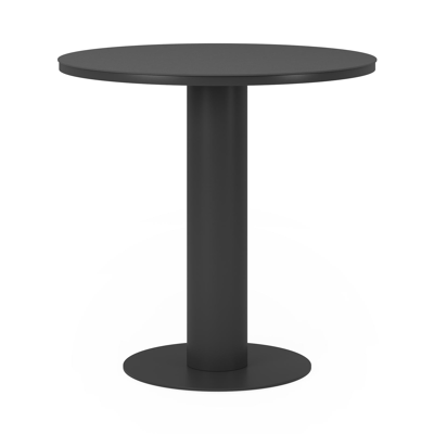Table de jardin Orso en aluminium noir et céramique pleine nero black - Dia. 110 x H 106 cm