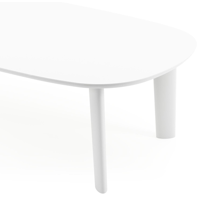 Amico tuintafel bombo in wit aluminium en volkeramiek Arctic White - L 270 x B 125 x H 73.5 cm