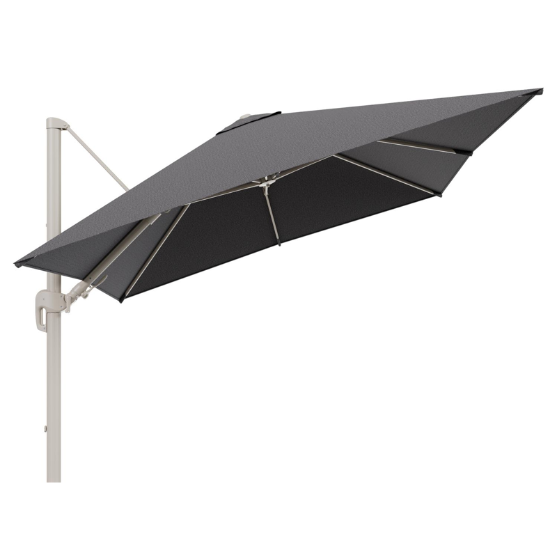 Rufina zweefparasol tiltfunctie in beige aluminium en parasoldoek in All Weather Solica Firenze Tunder  - L1 300 x L2 300 cm (zonder voet) (zonder voet)