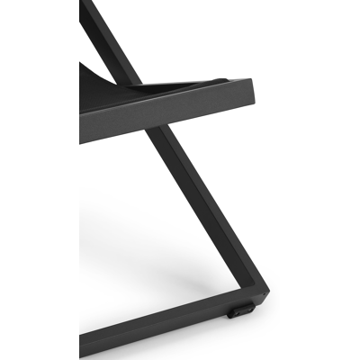 Cabana strandstoel in zwart aluminium met zwart textilene