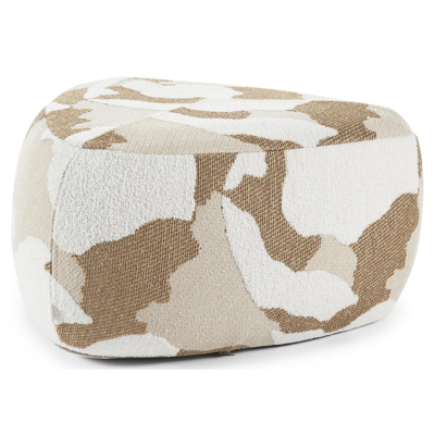 Masso poef in organic beige all weather cosytica - B 60 x D 60 x H 35 cm