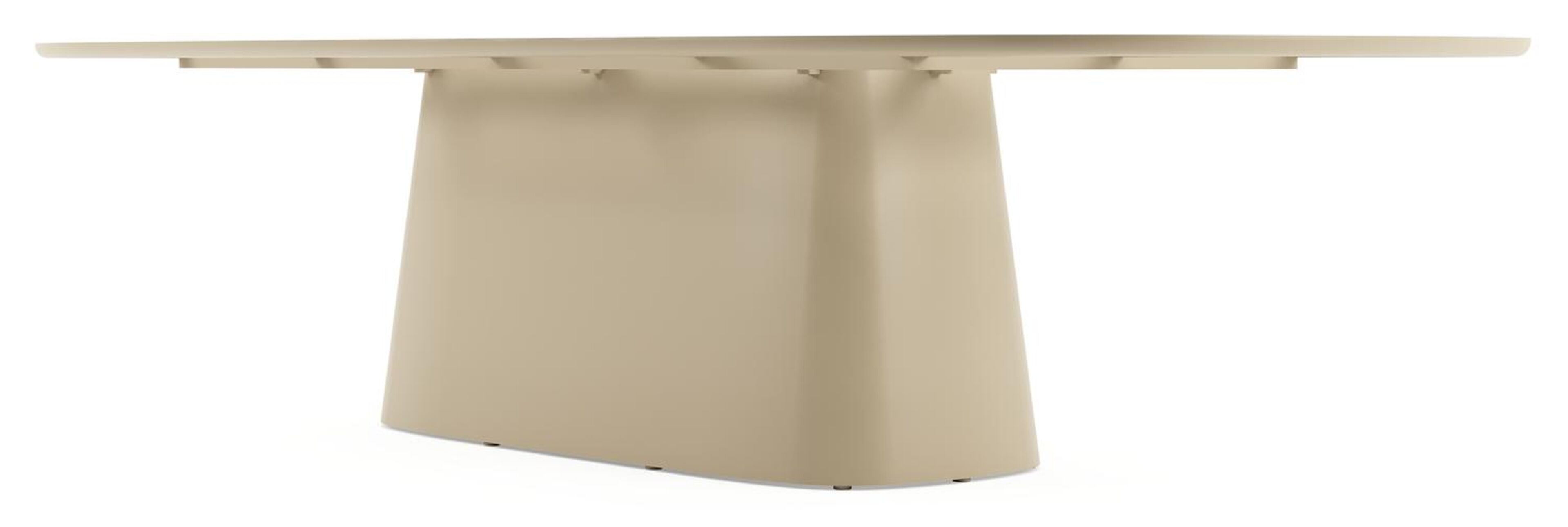 Table de jardin Amico bombo xl en aluminium beige et céramique pleine Taj Mahal - Lg. 320 x Lrg. 148 x Haut. 73.5 cm