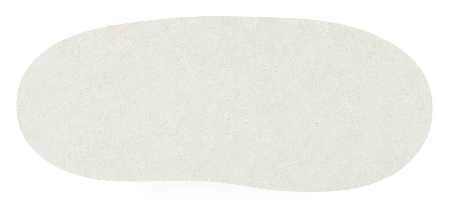 Organo tuintafel organisch in beige aluminium en volkeramiek Shilin L 280 x B 120 x H 74 cm