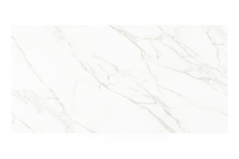 Nano tuintafel in wit aluminium en volkeramiek calacatta - L 200 x B 100 x H 75 cm