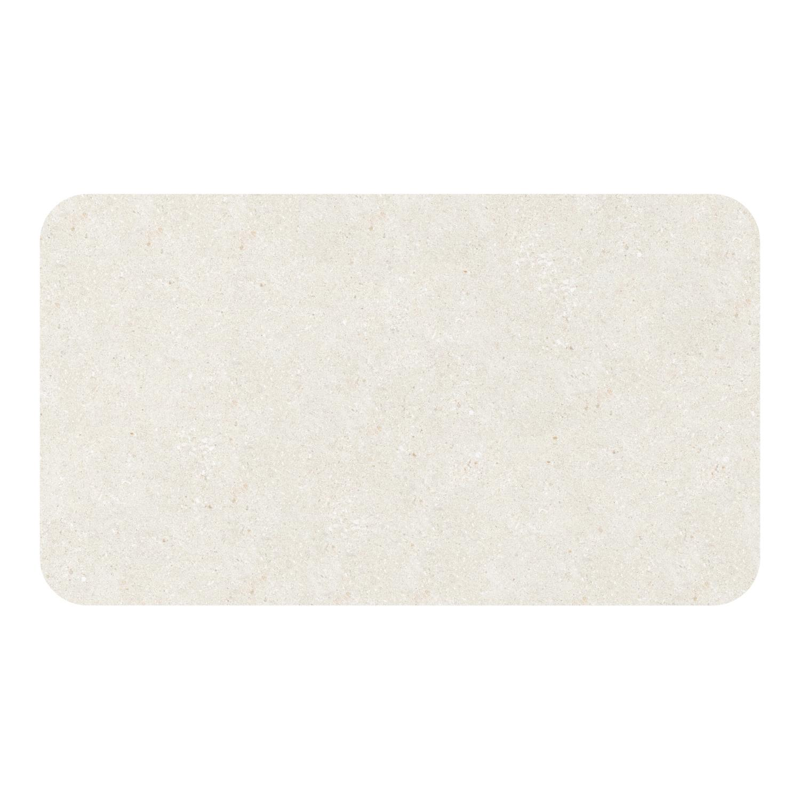 Orso tuintafel rechthoekig afgerond in beige aluminium en volkeramiek Shilin - L 140 x B 80 x H 74.5 cm