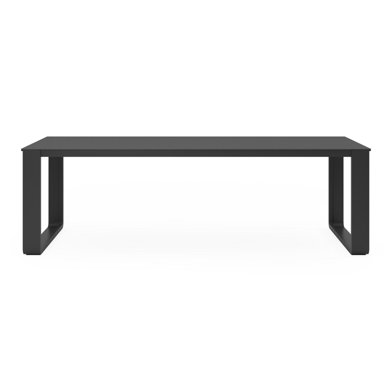Atessa tuintafel in zwart aluminium en volkeramiek nero black - L 240 x B 100 x H 75 cm