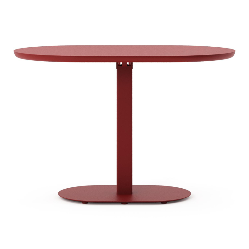 Teramo kantelbare tuintafel bombo in ruby aluminium - L 110 x B 70 x H 74 cm