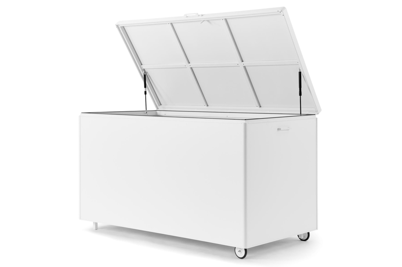 Kussenbox aluminium wit B 164 x D 84 x H 99 cm