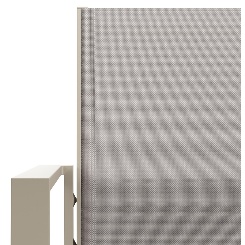 Bahia tuinstoel in beige aluminium en beige single textileen