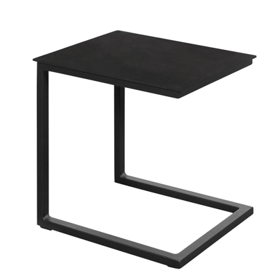 Servio bijzettafel in zwart aluminium - L 40 x B 34 x H 42 cm