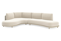 Chaise longue rechts + 2-zit organisch