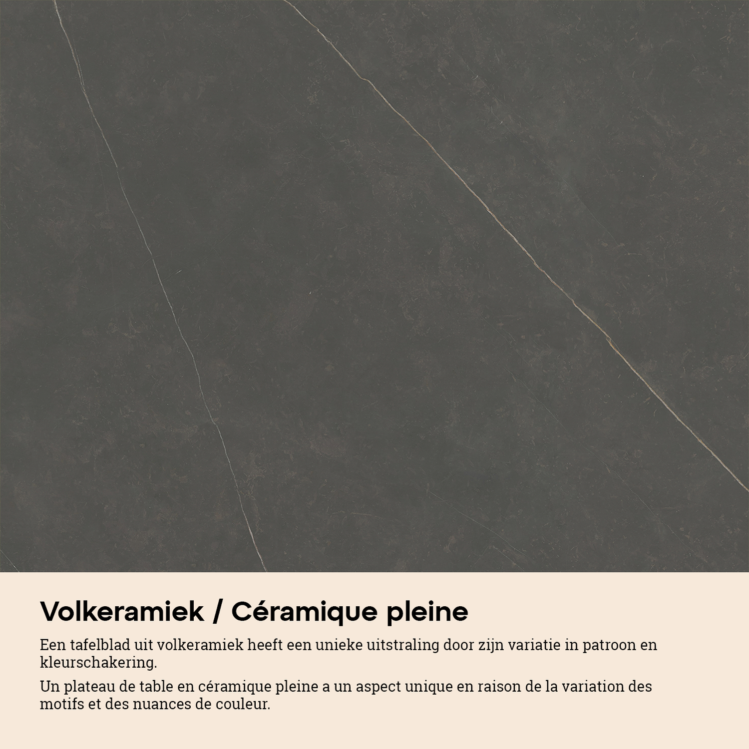 Table de basse Amico ronde en aluminium noir et céramique pleine Calatorao - Diam. 110 x Haut. 28 cm