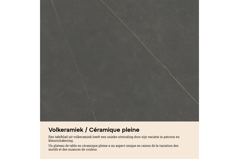 Forno picknicktafel bootvorm in beige aluminium en volkeramiek Calatorao - L 280 x B 192 x H 72 cm