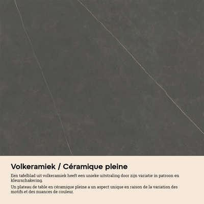 Malito tuintafel in zwart aluminium en volkeramiek calatorao - L 280 x B 110 x H 75 cm