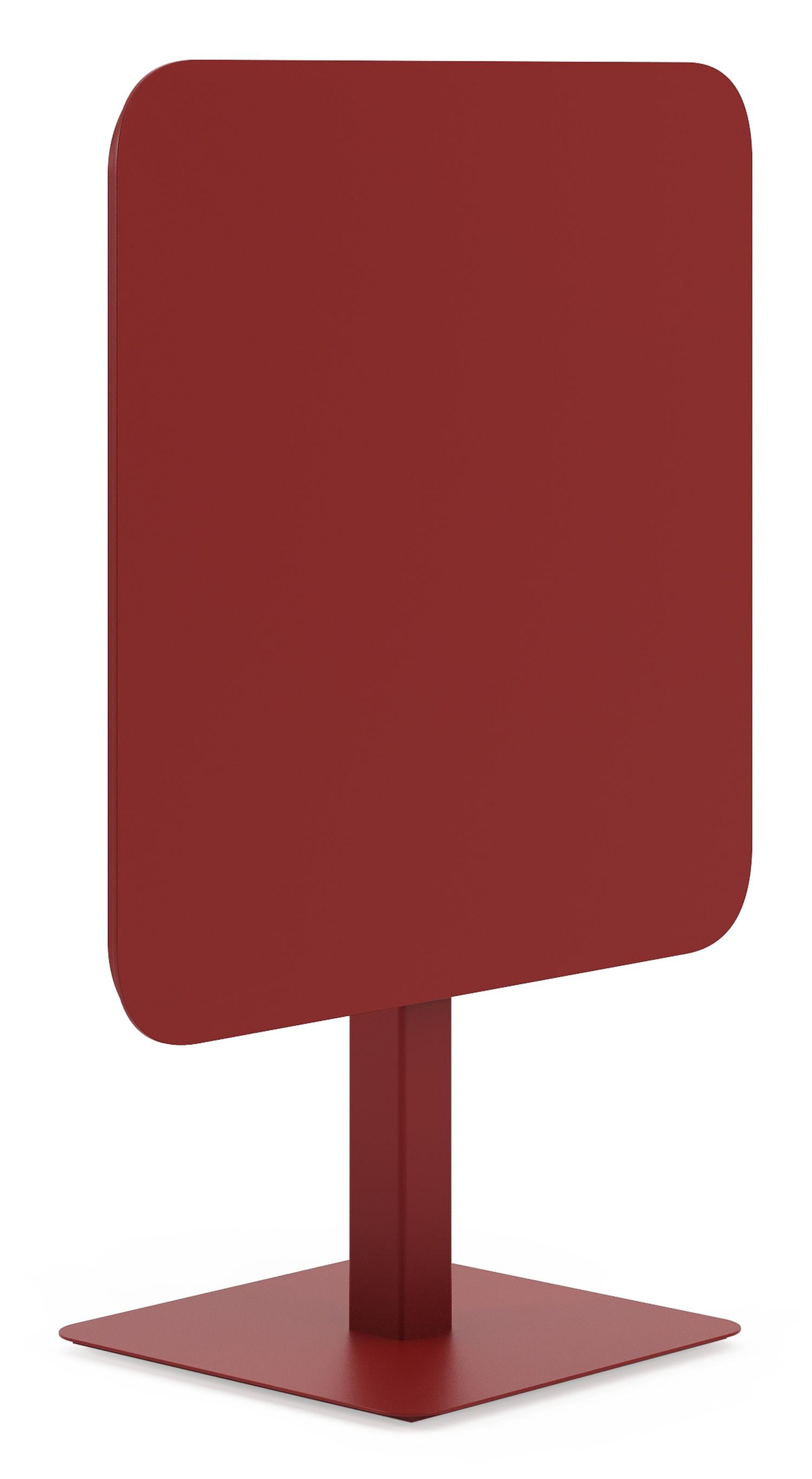 Fano kantelbare tuintafel afgerond vierkant in ruby aluminium - L 80 x B 80 x H 73 cm