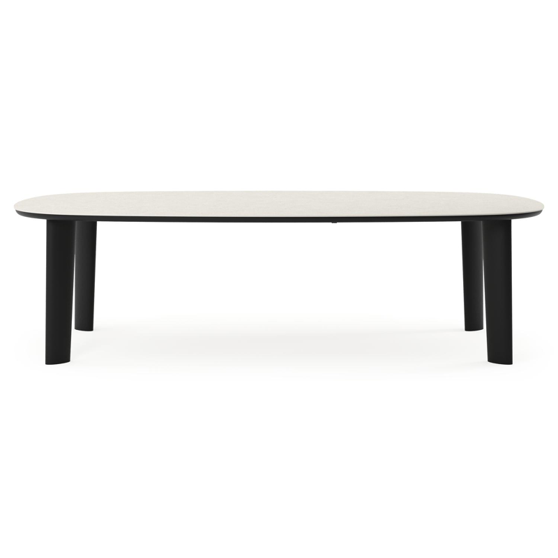 Amico tuintafel bombo xl in zwart aluminium en volkeramiek Shilin - L 270 x B 148 x H 73.5 cm
