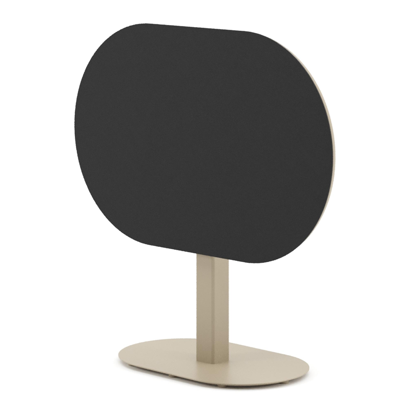 Teramo kantelbare tuintafel bombo in beige aluminium en volkeramiek Nero Black - L 110 x B 70 x H 74 cm