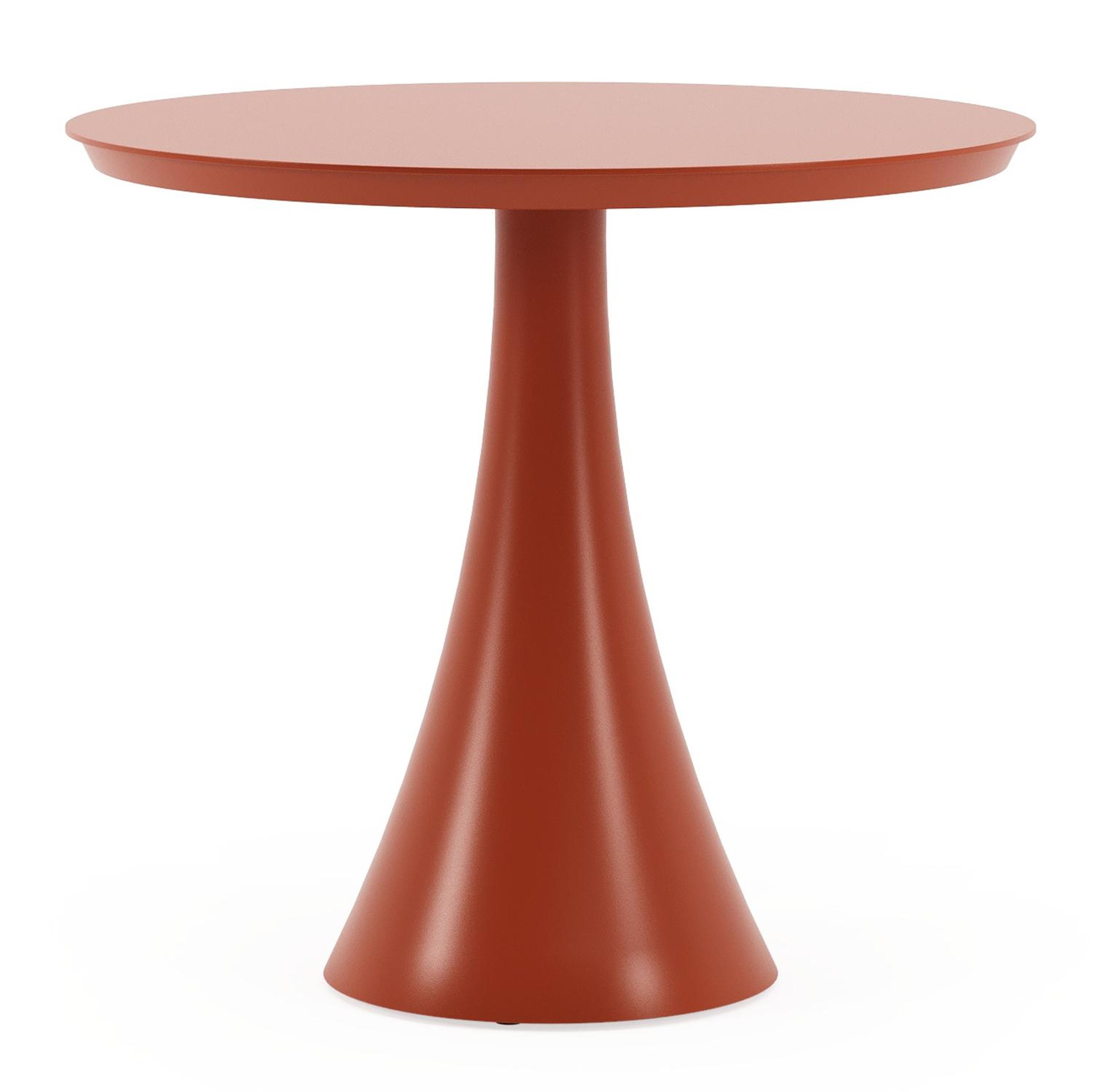 Fano tuintafel rond in roestbruin aluminium - Dia. 85 x H 75 cm