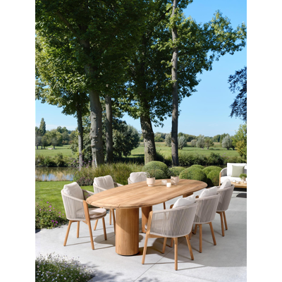 Organo tuintafel organisch in teak - L 280 x B 120 cm