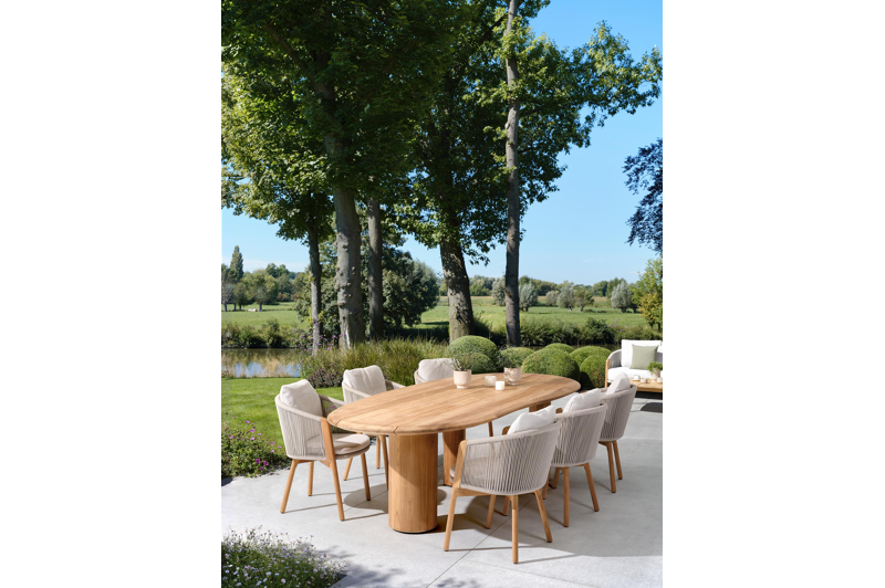 Organo tuintafel organisch in teak - L 280 x B 120 cm