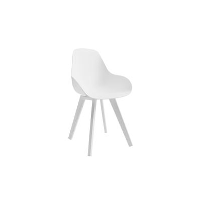 Mesa tuinstoel in wit aluminium en wit kunststof