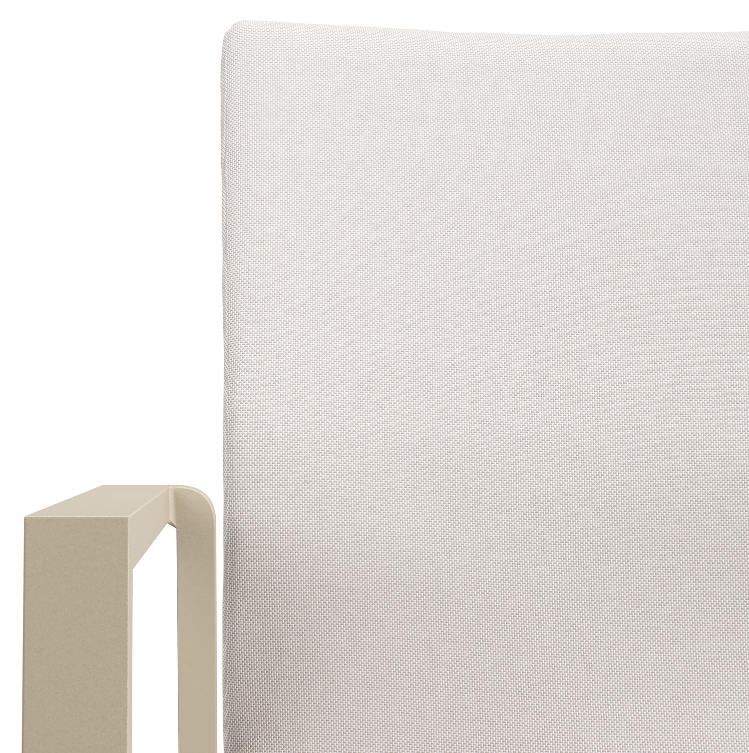 Mosa bootvormige tuinset in beige aluminium en teak natural finish met 6 Madura tuinstoelen