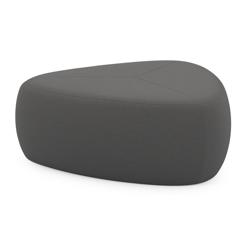 Pouf Masso en lopi shadow All weather sunbrella® luxe - Lrg. 90 x Prof. 90 x Haut. 35 cm