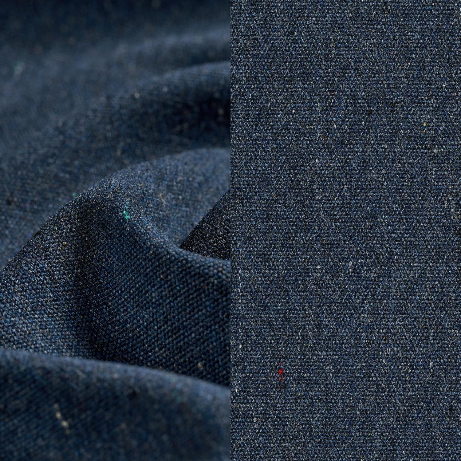 Salon de jardin d'angle Donato en aluminium beige et coussins en all weather sunbrella® luxe Heritage Indigo