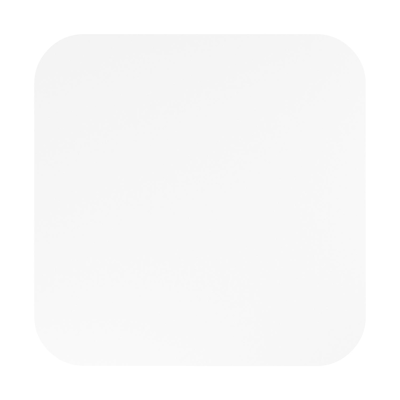 Donato tuintafel vierkant afgerond in wit aluminium en volkeramiek arctic white - L 148 x B 148 x H 75 cm