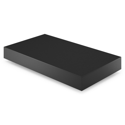 Como loungetafel in zwart aluminium en nero black volkeramiek - L 140 x B 80 x H 20 cm