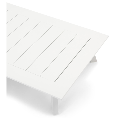Puglia loungetafel in wit aluminium - L 144 x B 72 x H 22 cm