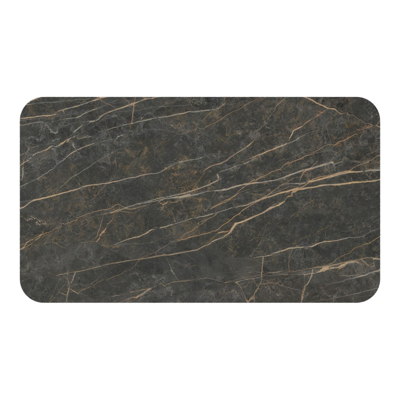 Orso tuintafel rechthoekig afgerond in zwart aluminium en volkeramiek Black Obsession - L 140 x B 80 x H 74.5 cm