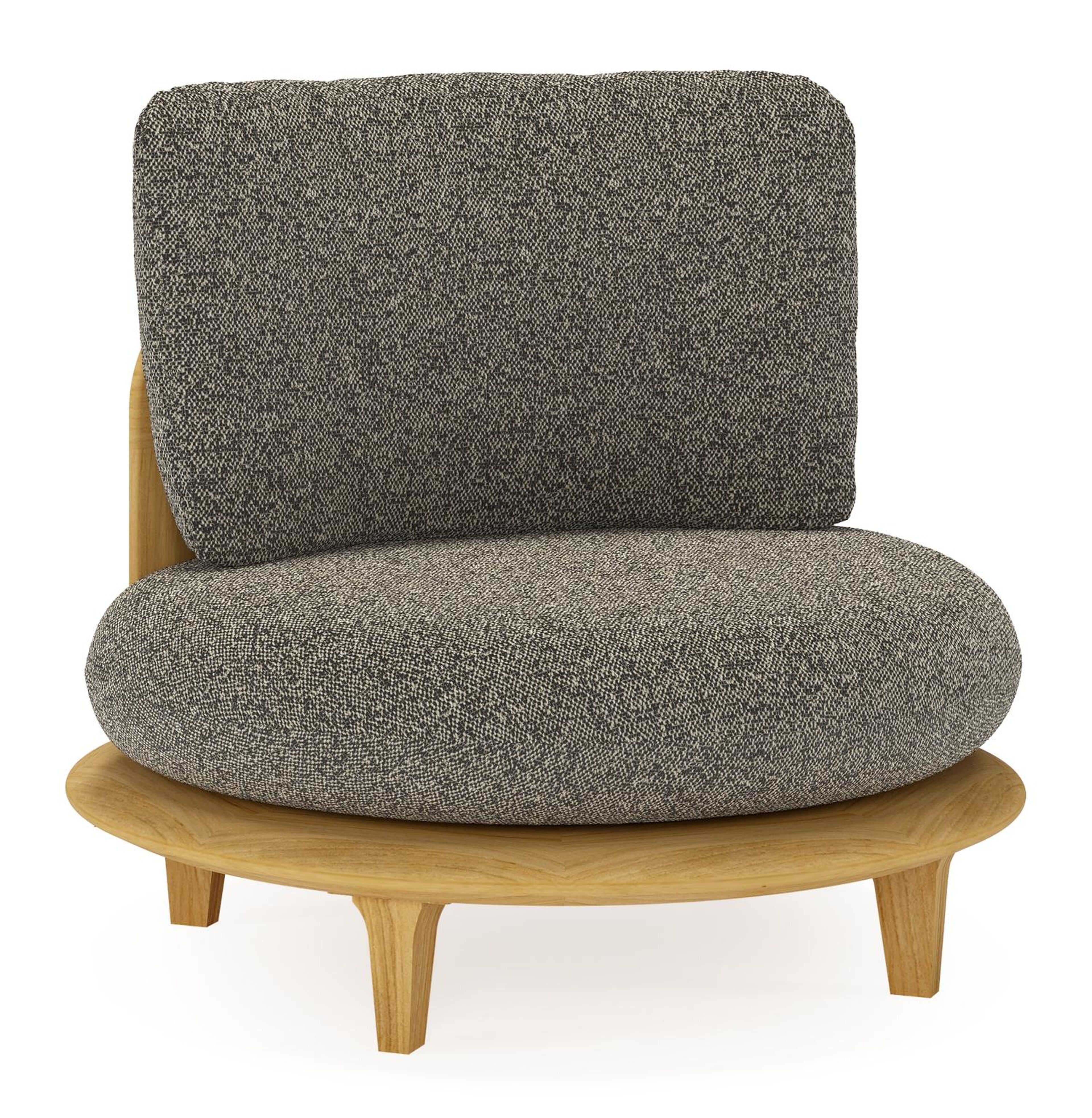 Fauteuil de jardin Bomero en teck et coussins en all weather cosytica marbella tunder