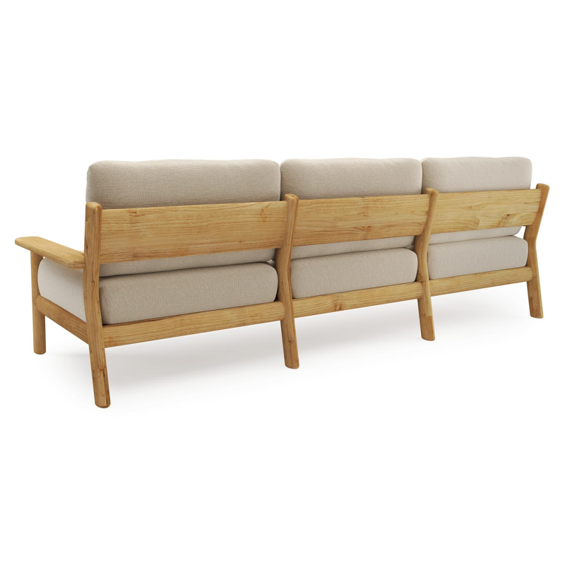 Amaro loungeset in teak met althea chalk all weather cosytica kussen