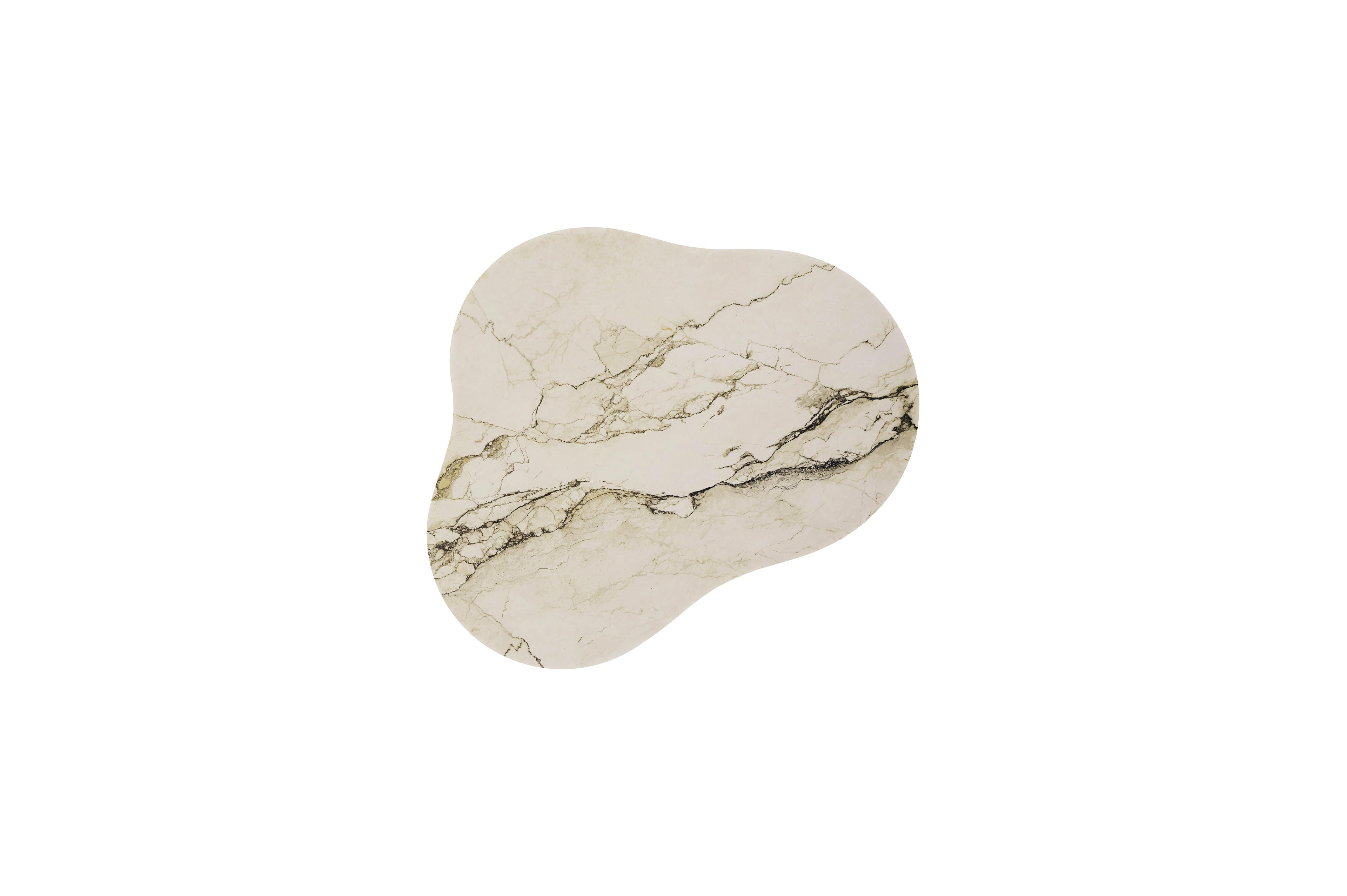 Lomano loungetafel cloud in zwart aluminium en volkeramiek Colorado Dunes - L 131 x B 108 x H 25 cm