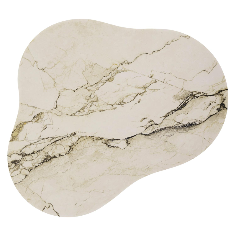 Lomano loungetafel cloud in zwart aluminium en volkeramiek Colorado Dunes - L 131 x B 108 x H 25 cm