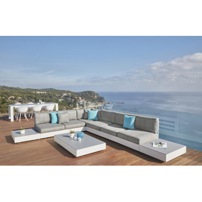 Coussin déco 45 x 45 cm en all weather sunbrella® luxe chartres grey