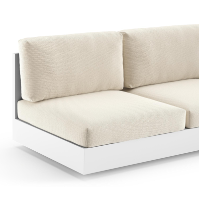 Como loungebank in wit aluminium met althea off white all weather cosytica kussen