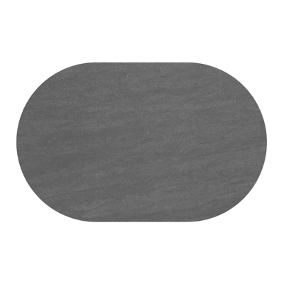 Teramo tuintafel bombo in zwart aluminium en volkeramiek Basalt Black - L 110 x B 70 x H 73.7 cm